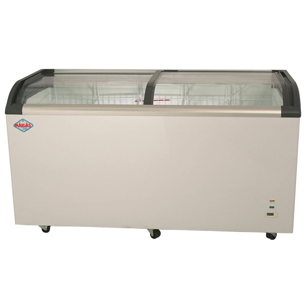 Congeladora dual 520 lts. vidrio curvo Maigas
