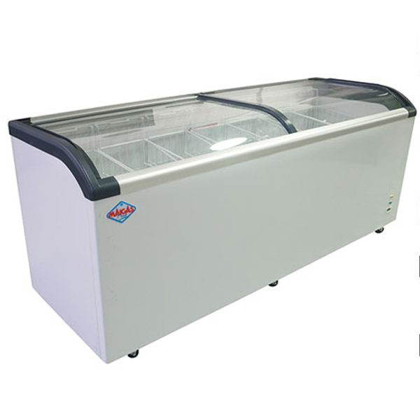 Congeladora dual 650 lts. vidrio curvo Maigas