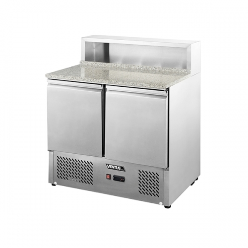MESON SALADETTE 2 PUERTAS CUBIERTA DE MARMOL CON ACERO