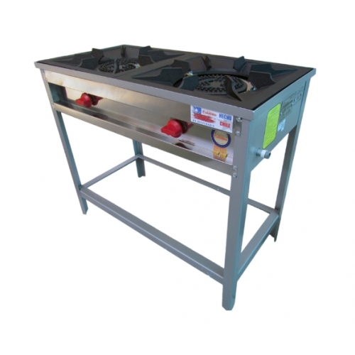 ANAFE INDUSTRIAL 2 PLATOS CON QUEMADOR 21 CM